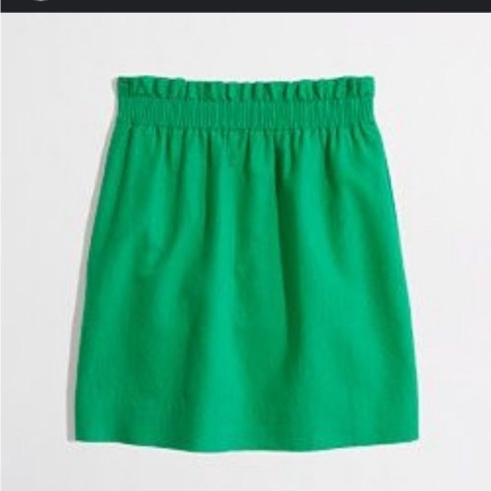 J. Crew Green Mini Skirt